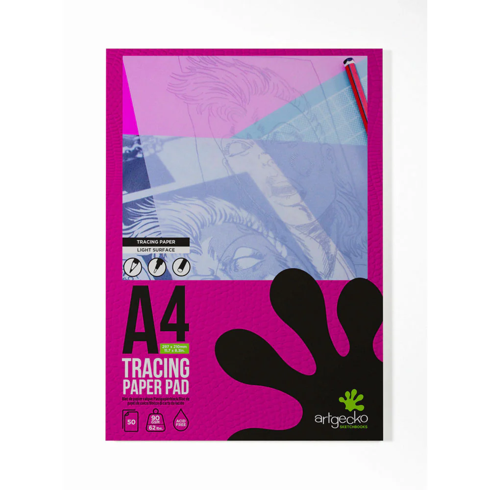 Artgecko Pro 50 Sheet 90gsm Light Surface Tracing Pads - Nail Gallerys