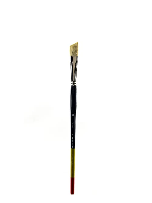 Princeton Snap! White Synthetic Angle Bright Paint Brush With Long Handle Size 10 - Nail Gallerys