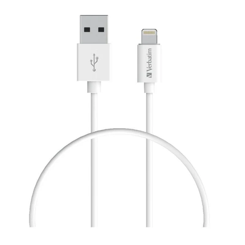 Verbatim Essentials Charge & Sync Lightning Cable 1m White - Nail Gallerys