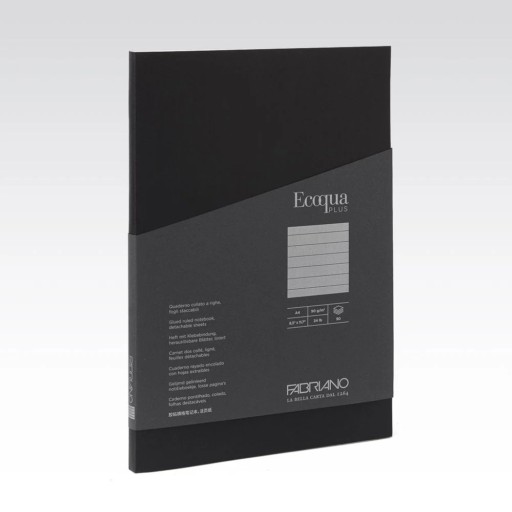 Fabriano Ecoqua Plus Glued 90gsm Lined A4 Notebooks - Nail Gallerys