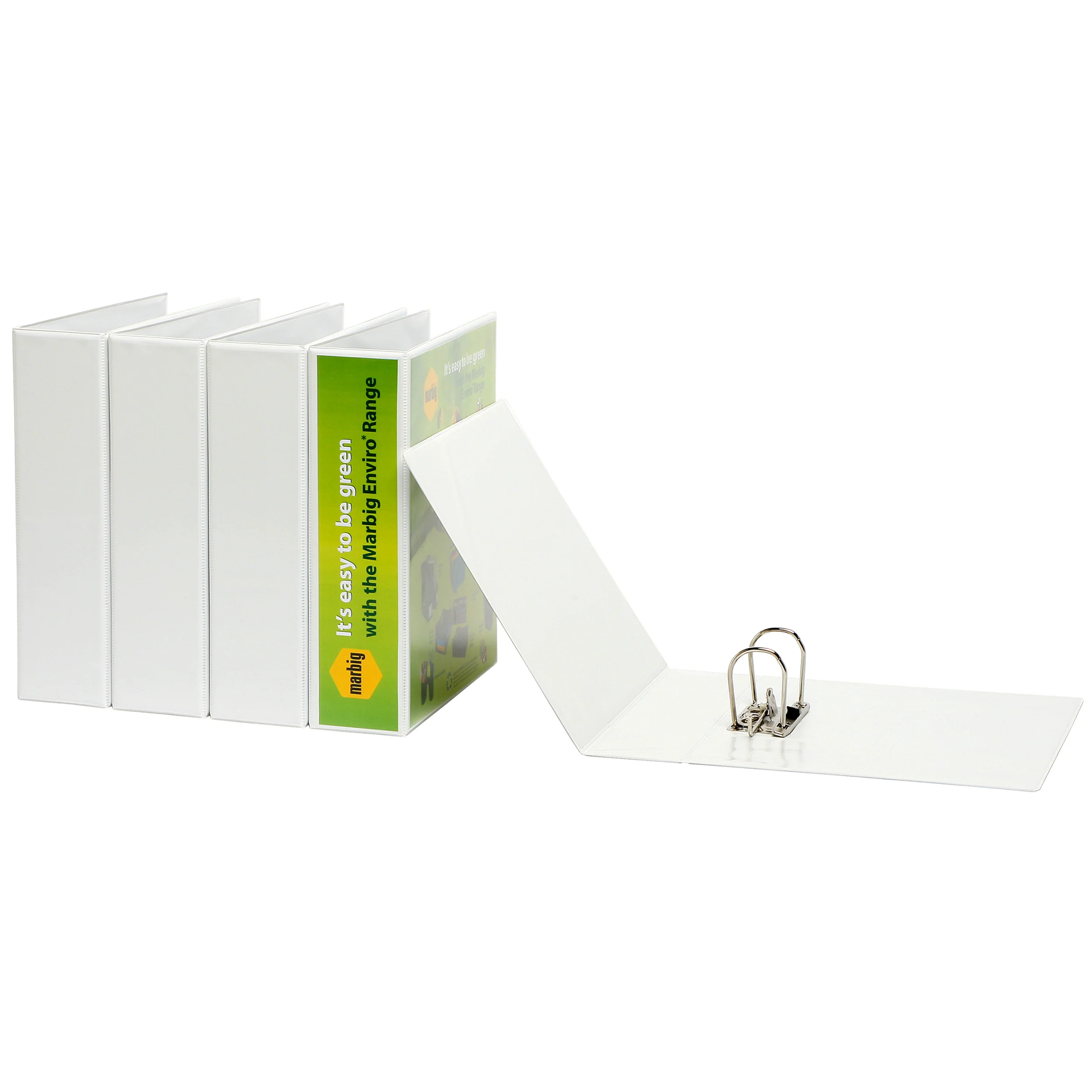 Marbig Lever Arch File A4 Clearview White - Nail Gallerys