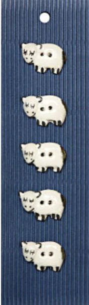 Incomparable Buttons - Sheep - Card of 5 - Nail Gallerys