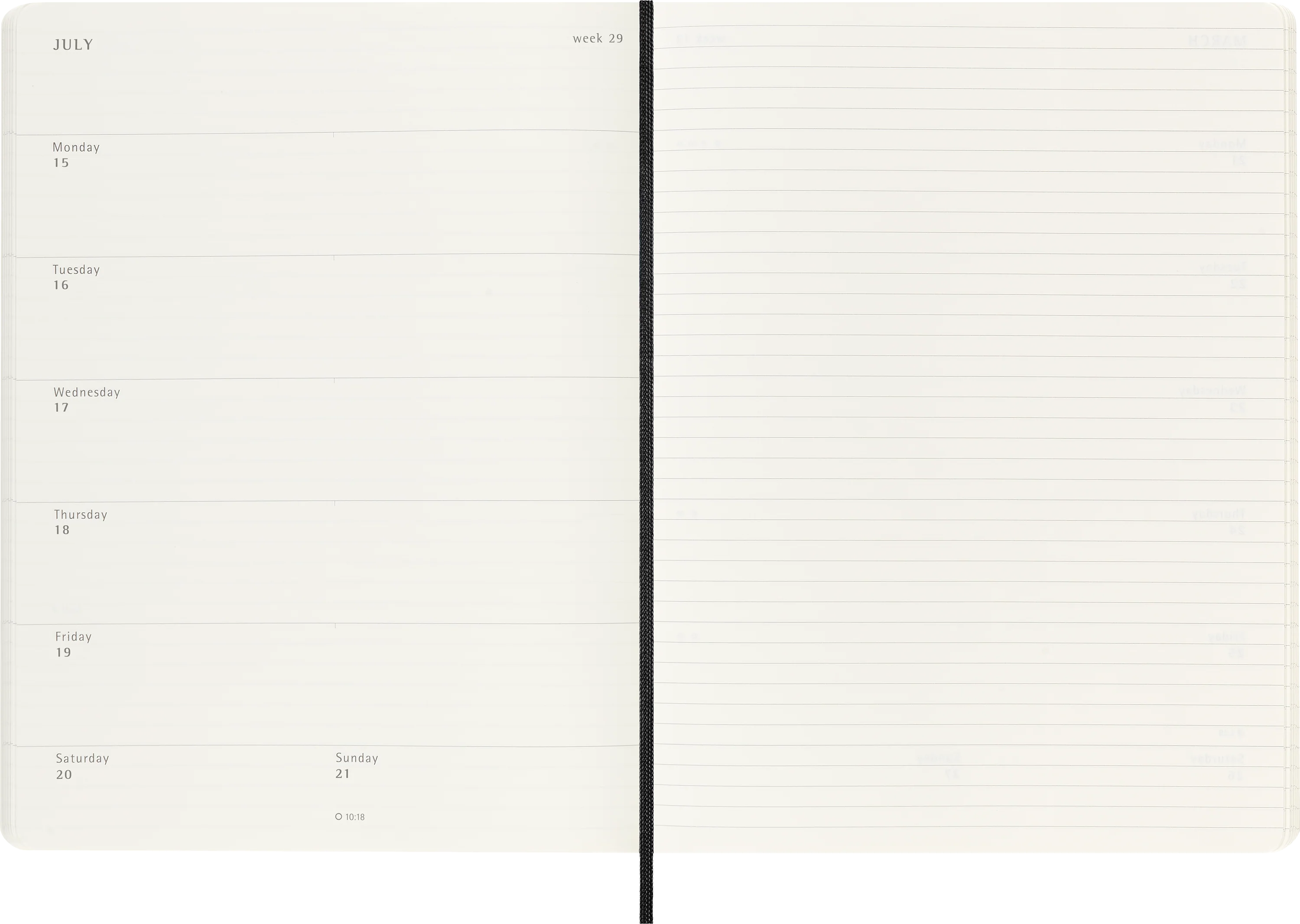 Moleskine 12 Month Weekly + Notes SC XL Diaries - Nail Gallerys