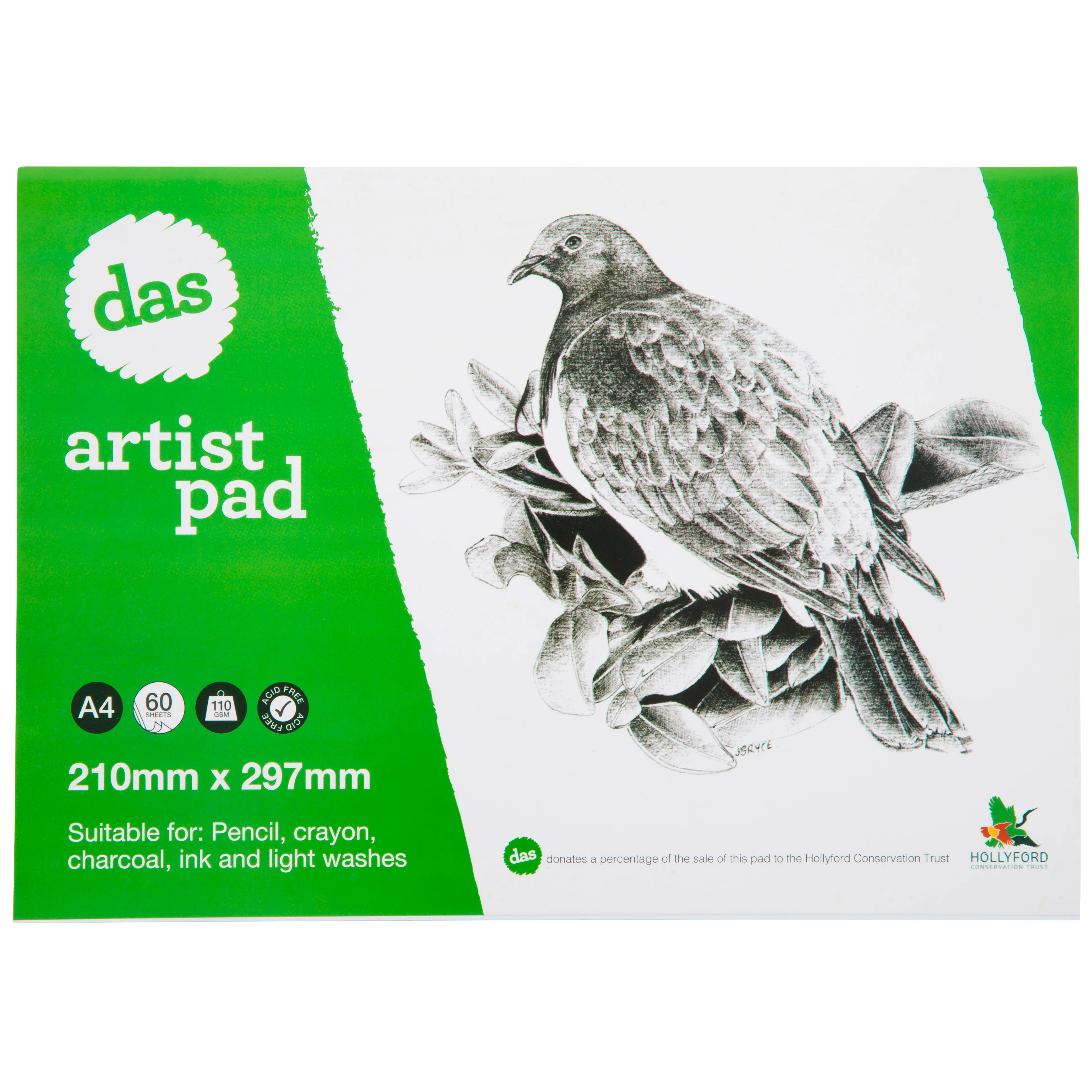 Das Acid Free Woodpigeon Paper Pad 110gsm 60 Sheets - Nail Gallerys