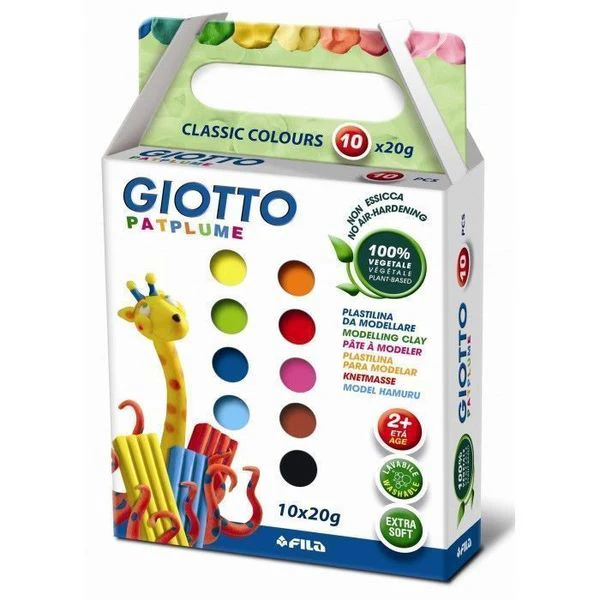 Giotto Patplume 20g Classic Colours Extra Soft Modelling Clay Set of 10 - Nail Gallerys