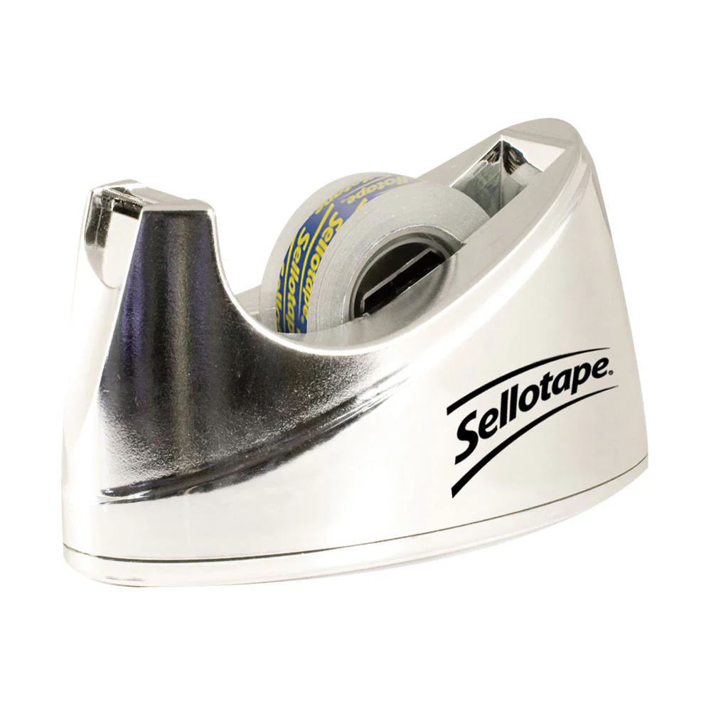 Sellotape Chrome Tape Dispenser Small 33m - Nail Gallerys