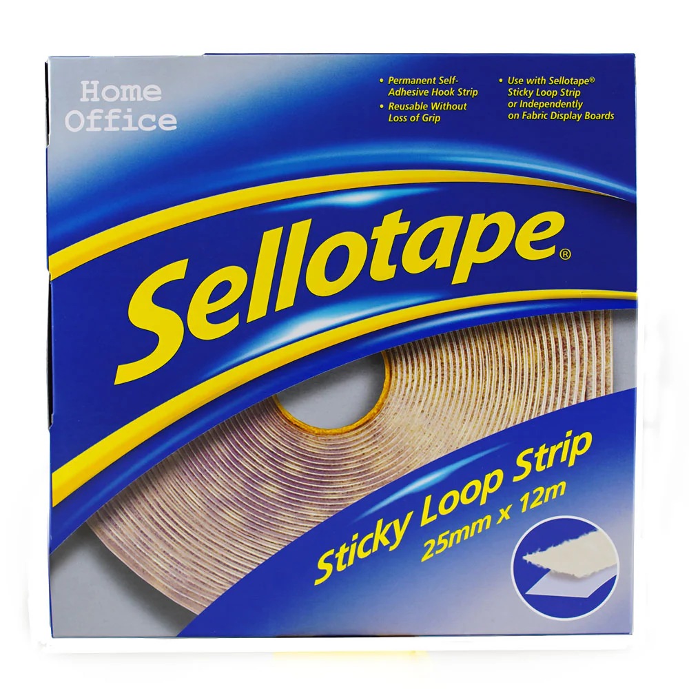 Sellotape Sticky Loop Strip Permanent 25mm X 12m - Nail Gallerys