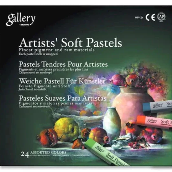 Mungyo Gallery Semi Hard Square Pastels Set of 24 - Nail Gallerys