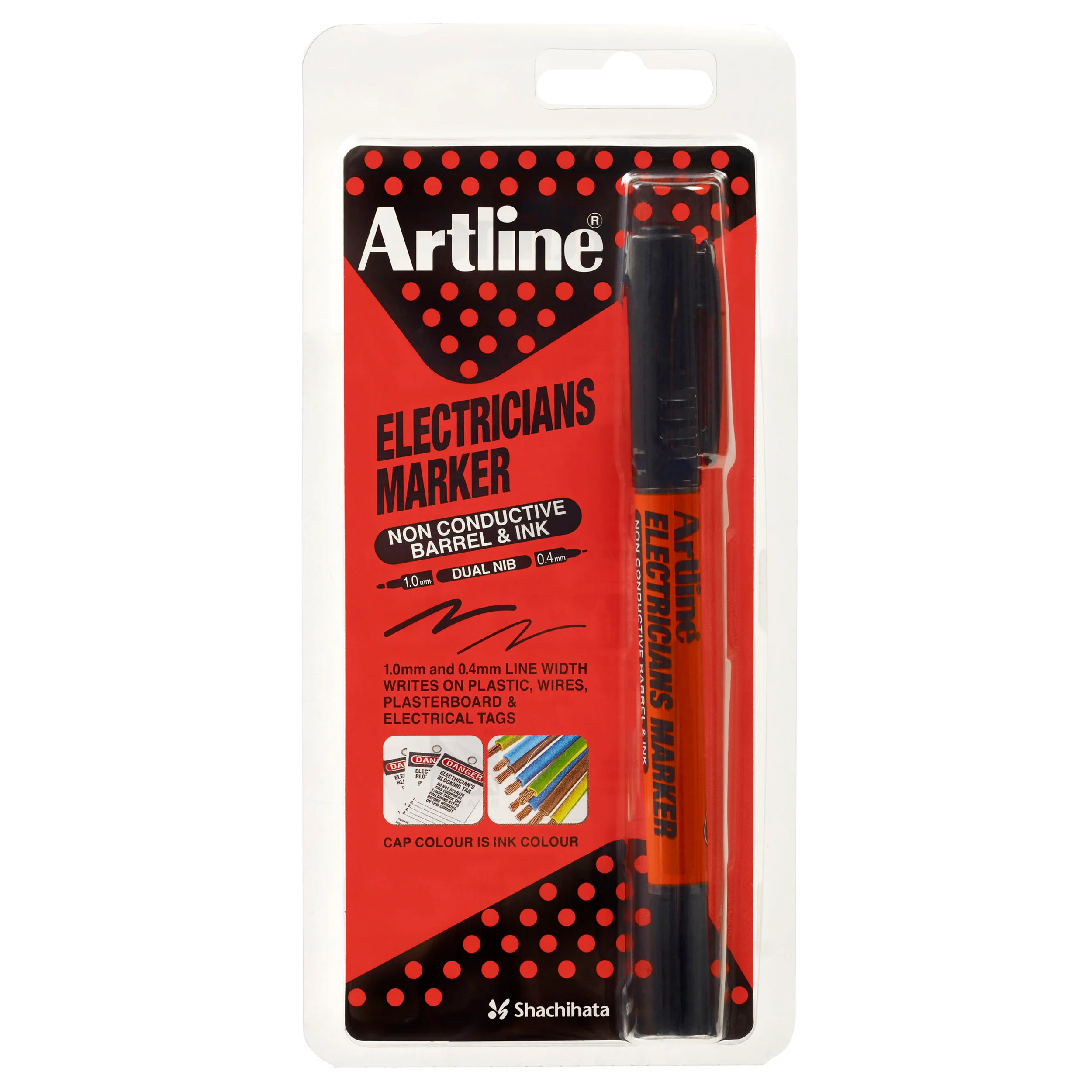 Artline Electricians Permanent Marker Dual Nib - Nail Gallerys