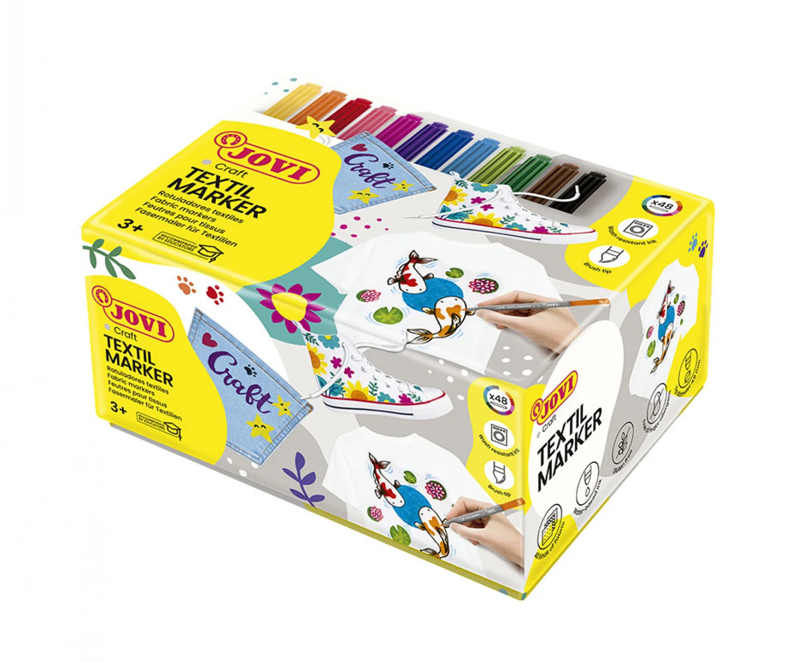 Jovi Textile Pens Class Pack Of 48 - Nail Gallerys