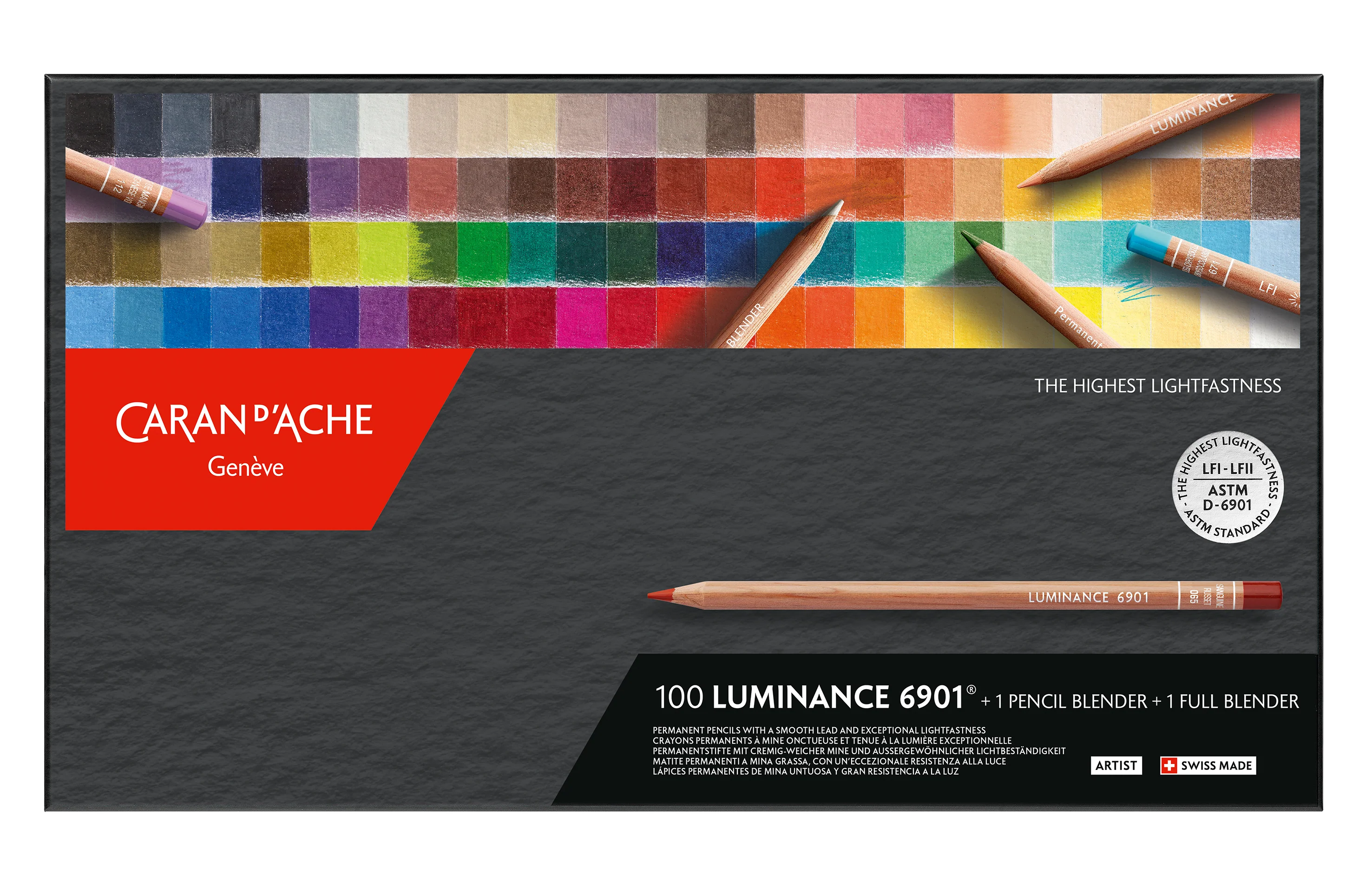 Caran D'ache Luminance 6901 Colouring Pencil Set of 100 - Nail Gallerys