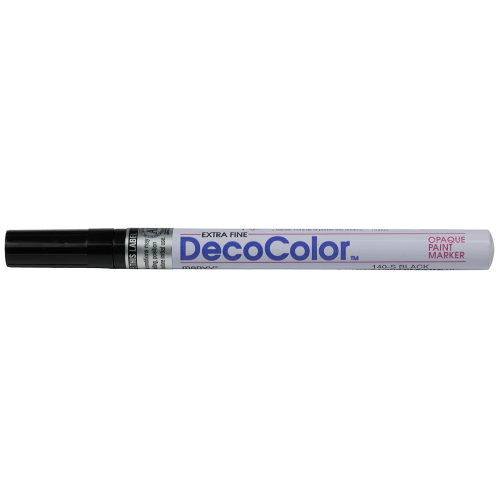 Marvy Decocolor Extra Fine 140 Black Opaque Paint Marker - Nail Gallerys