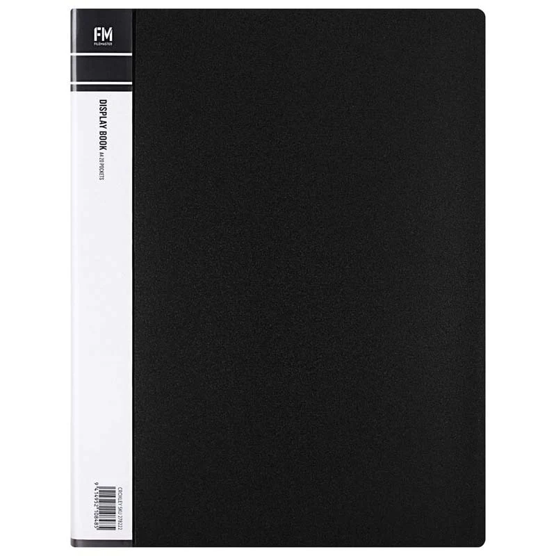 FM Display Book Size A4 20 Pocket Polypropylene - Nail Gallerys