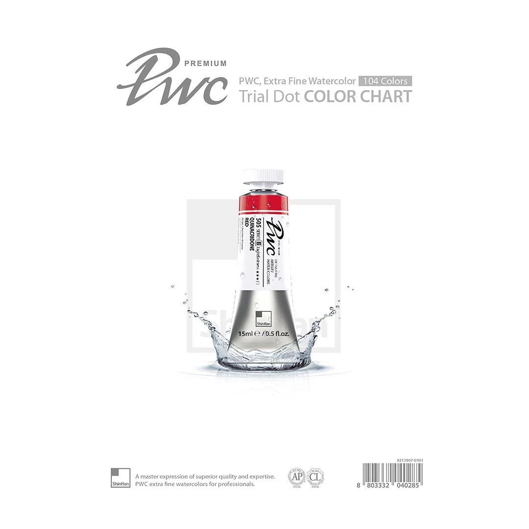 ShinHan PWC Extra Fine Watercolour Trial 104 Dot Chart - Nail Gallerys