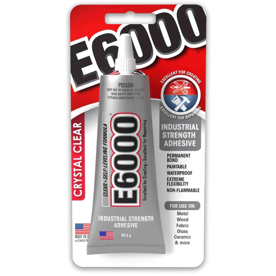 E6000 Crystal Clear Industrial Strength Adhesive 59.1ML - Nail Gallerys