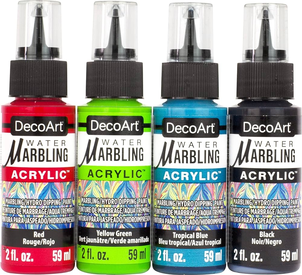 Decoart Water Marbling Paints Modern Brights Set Of 4 - Nail Gallerys