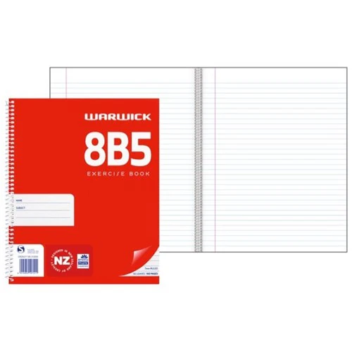 Warwick Notebook 8b5 50 Leaf Spiral Ruled 7mm 255x205mm - Nail Gallerys