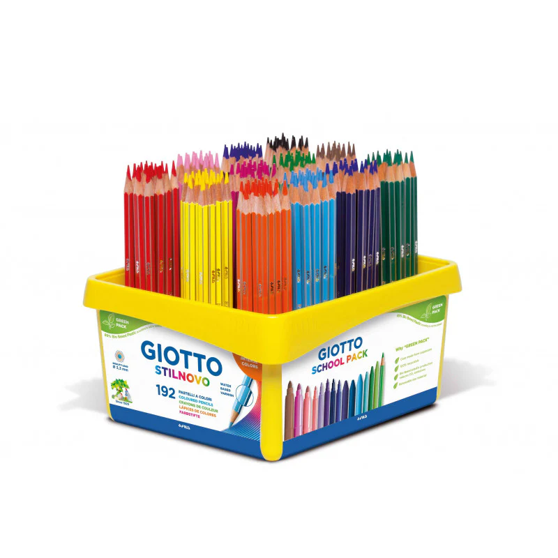 Giotto Stilnovo Colouring Pencils Assorted Schoolpack of 192 - Nail Gallerys