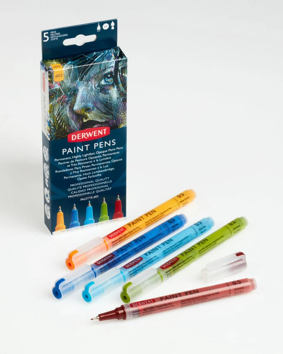 Derwent Palette #2 Paint Pens Set of 5 - Nail Gallerys
