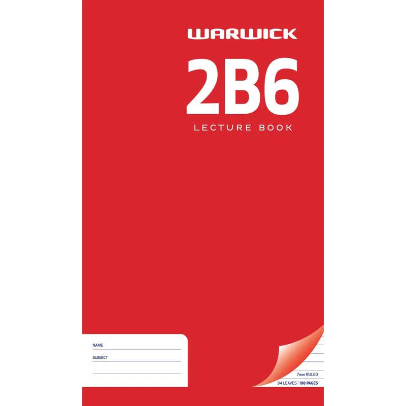 Warwick Lecture Book 2b6 94 Leaf Ruled 7mm 330x205mm - Nail Gallerys