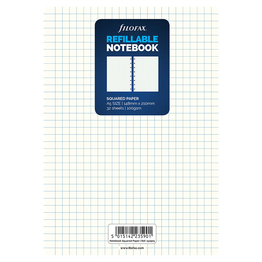 Filofax Notebook A5 Notebook Refill Square - Nail Gallerys