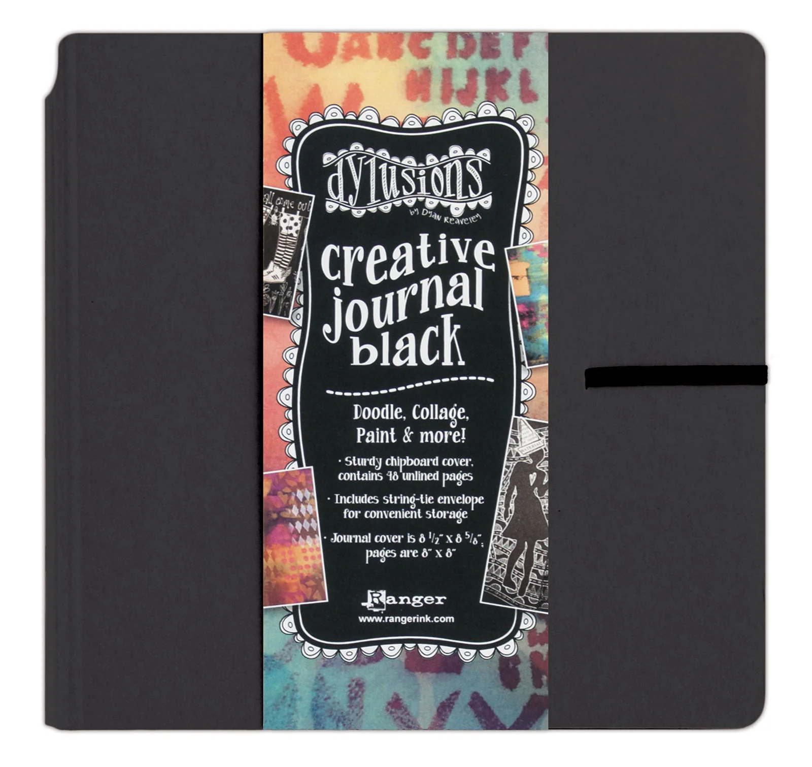 Ranger Dylusions Creative Black Square Journal - Nail Gallerys