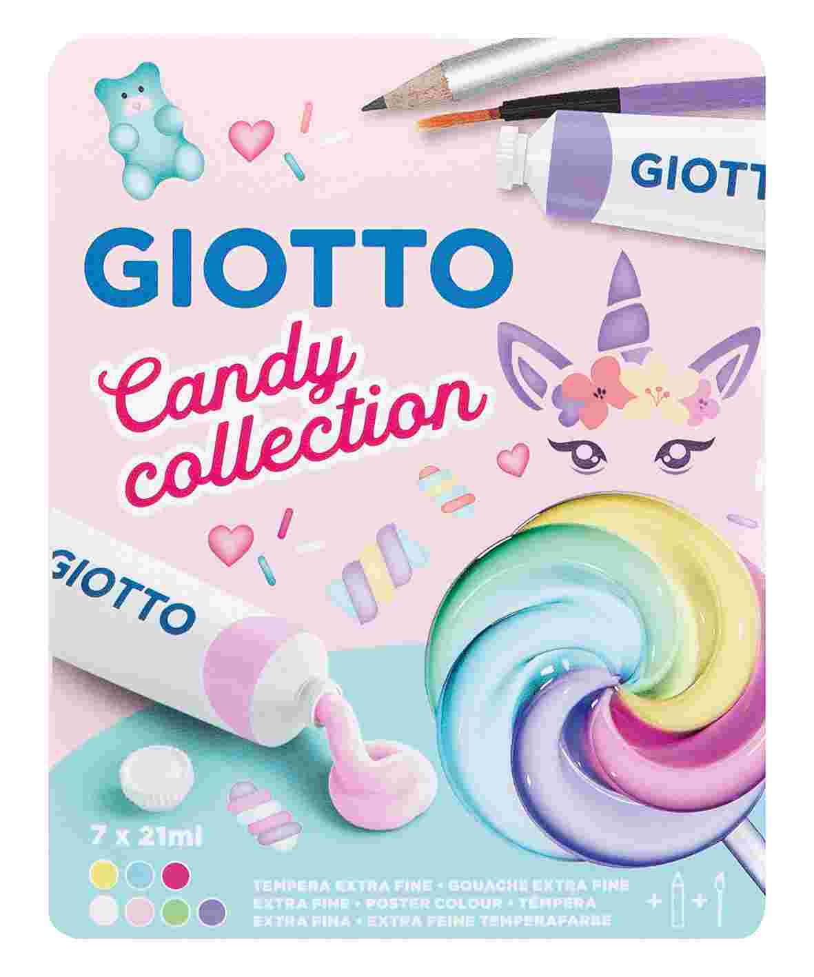 Giotto Candy Collection 21ml Poster Paints Box of 7 - Nail Gallerys