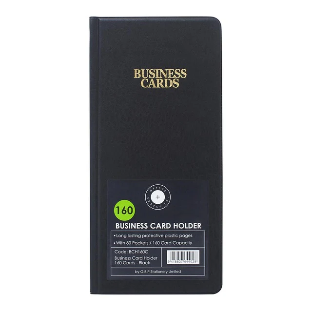 OSC Business Card Holder Black 160 Cards - Nail Gallerys