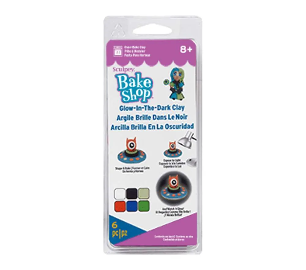 Sculpey Shape & Bake Glow In The Dark Clay Set - Nail Gallerys