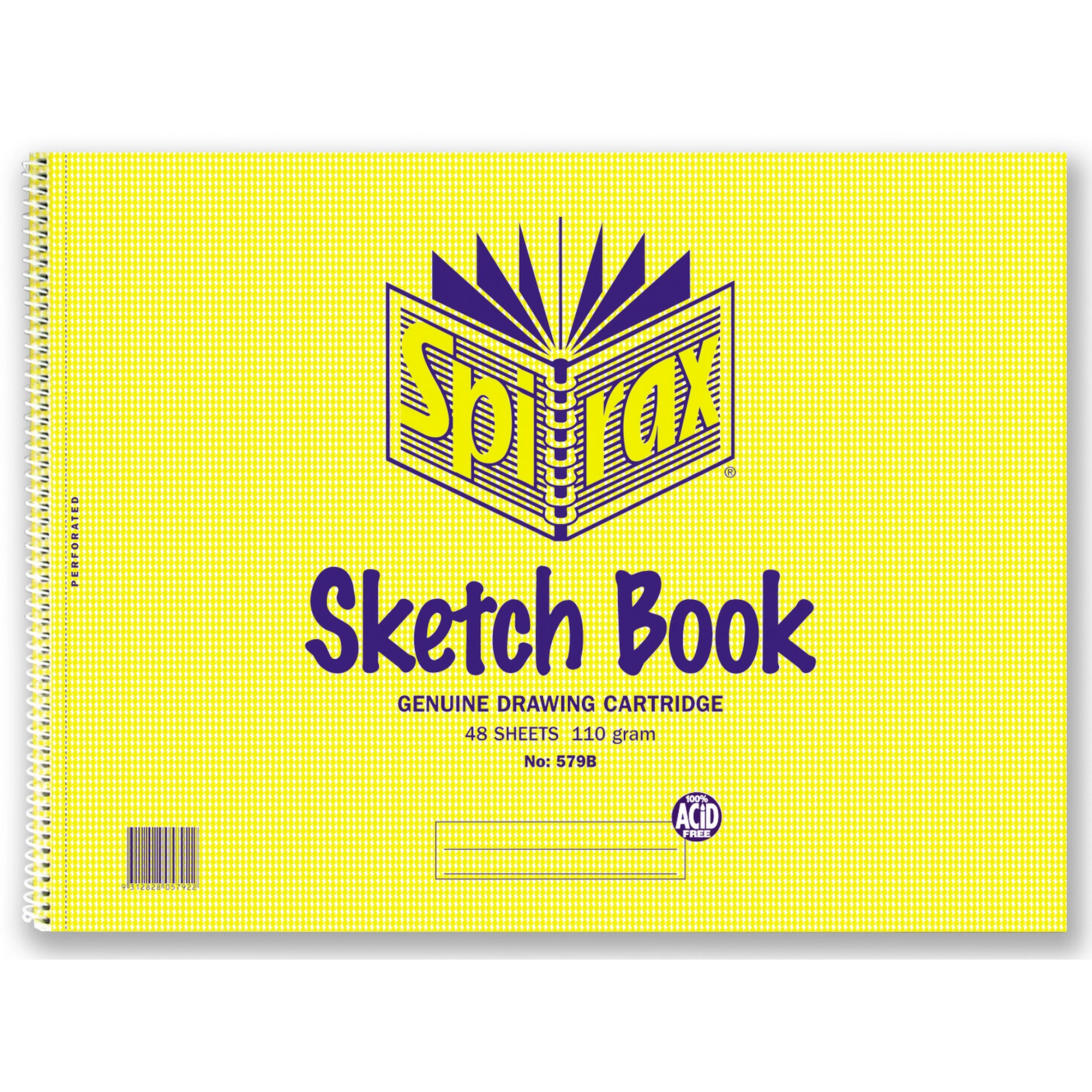 Spirax 532 Sketch Book A2 422x594mm 20 Leaf/40 Page - Pack Of 10 - Nail Gallerys