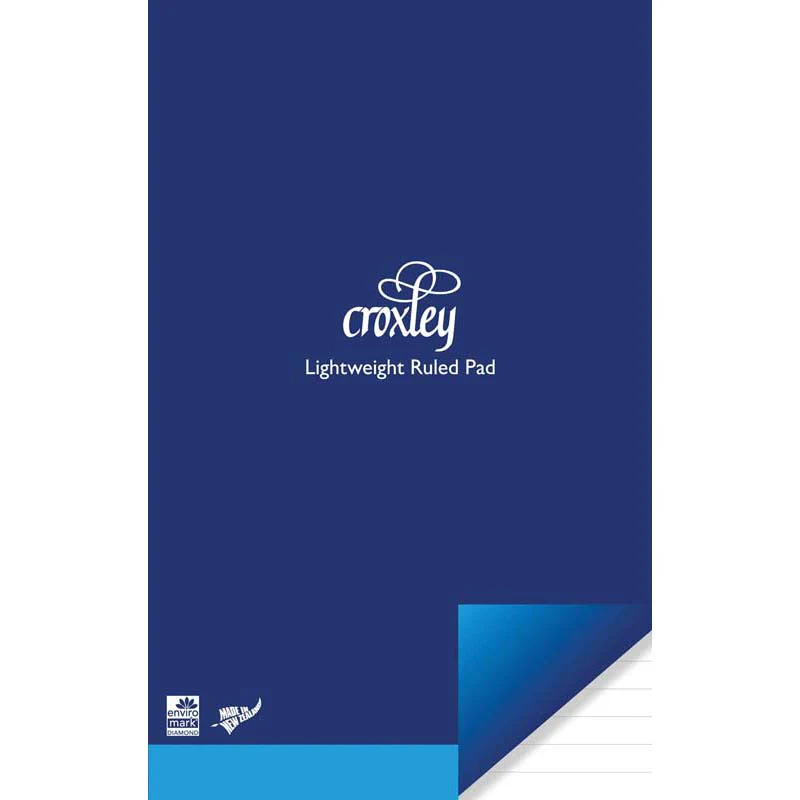 Croxley Pad Size 1 202x127mm Lightweight Ruled 45 Leaf - Nail Gallerys