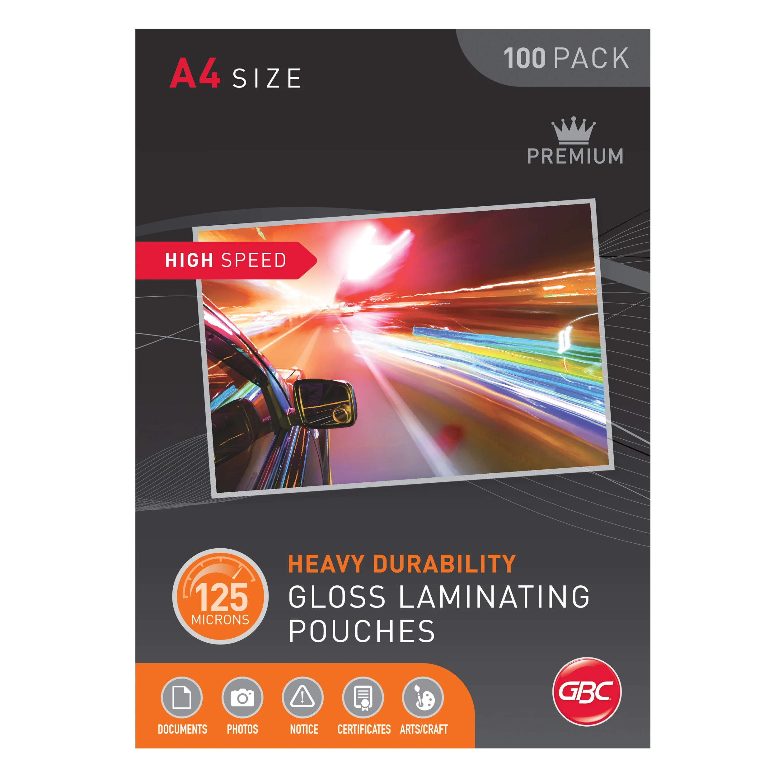 GBC Signature A4 125 Micron High Speed Laminating Pouches Pack Of 100 - Nail Gallerys