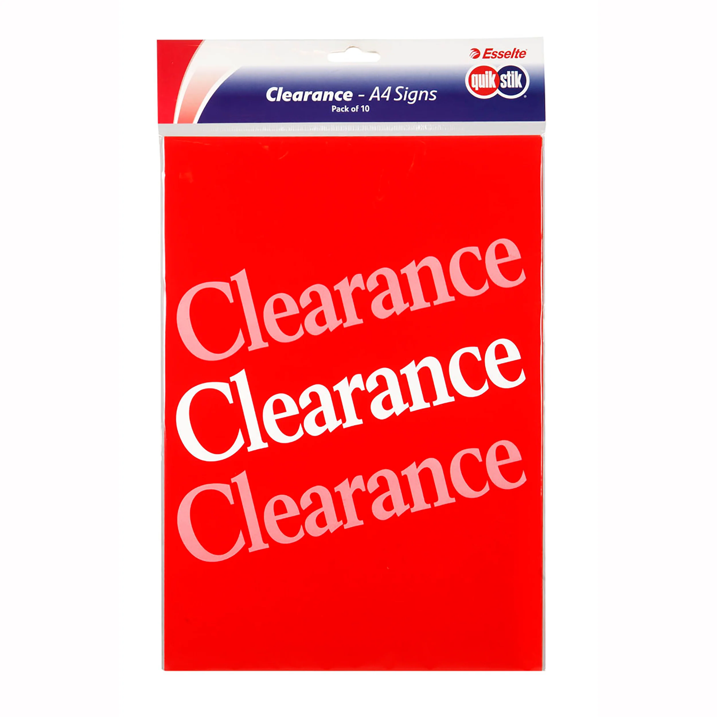 Quikstik A4 Sign Clearance Pack Of 10 - Nail Gallerys