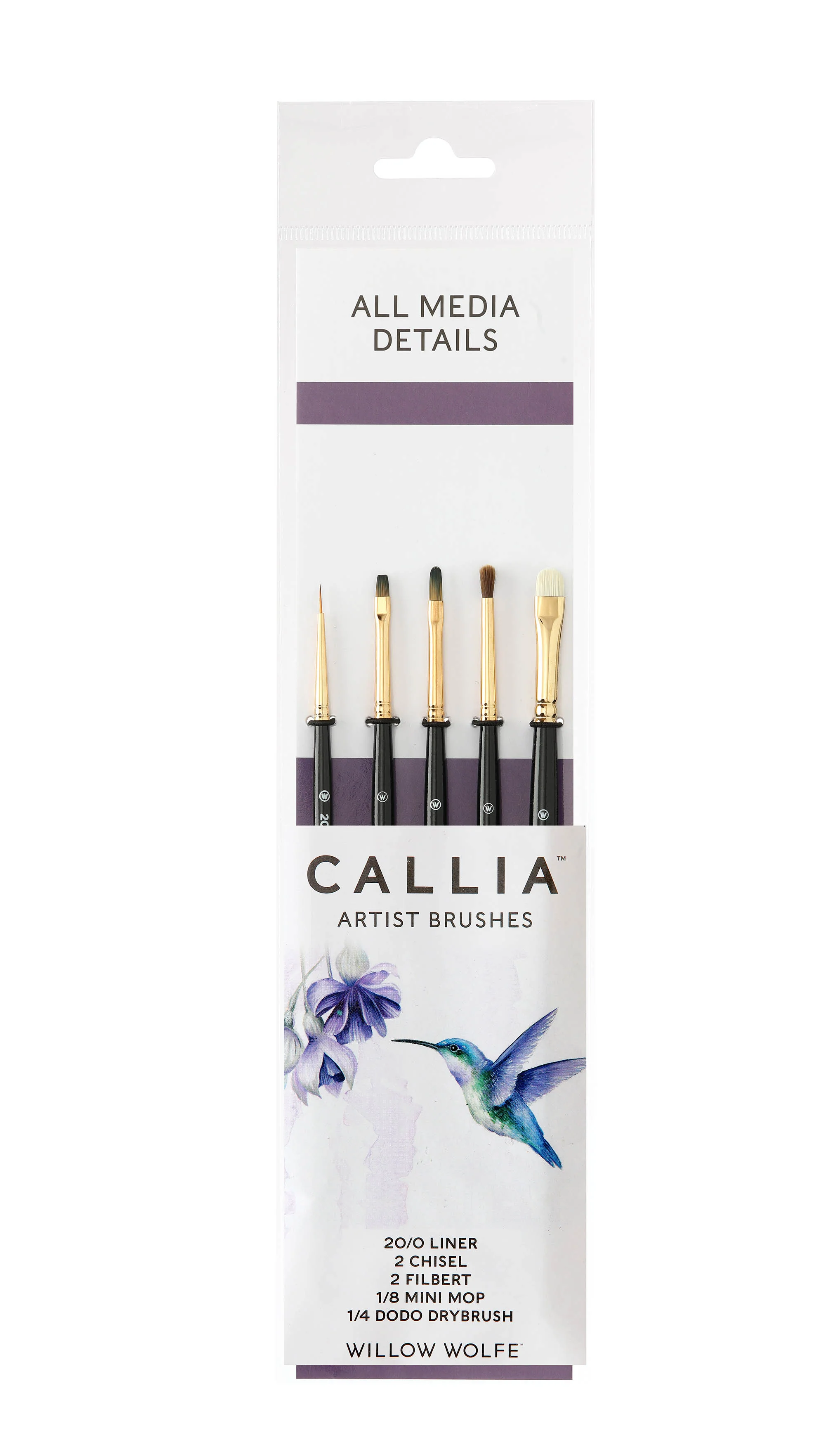 Willow Wolfe Callia All Media Details Brush Set - Nail Gallerys