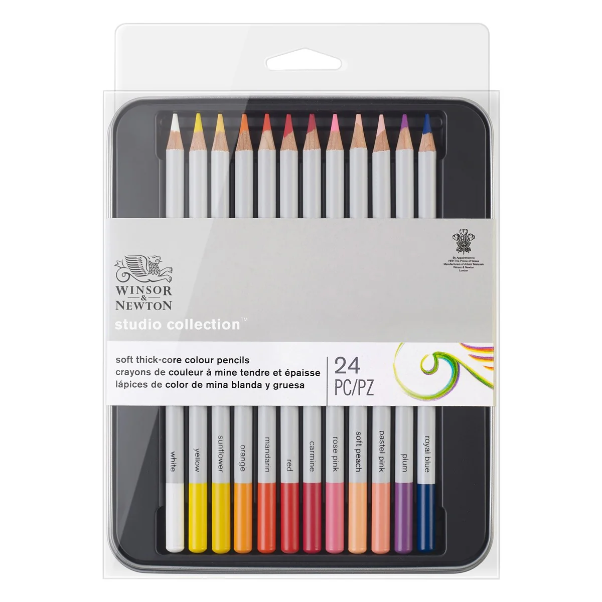 Winsor & Newton Studio Coloured Pencils Set of 24 - Nail Gallerys