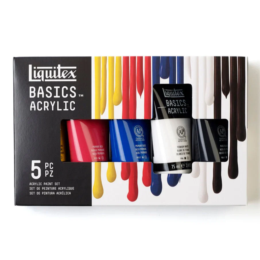 Liquitex Basics 75ml Acrylic Paints Set of 5 - Nail Gallerys