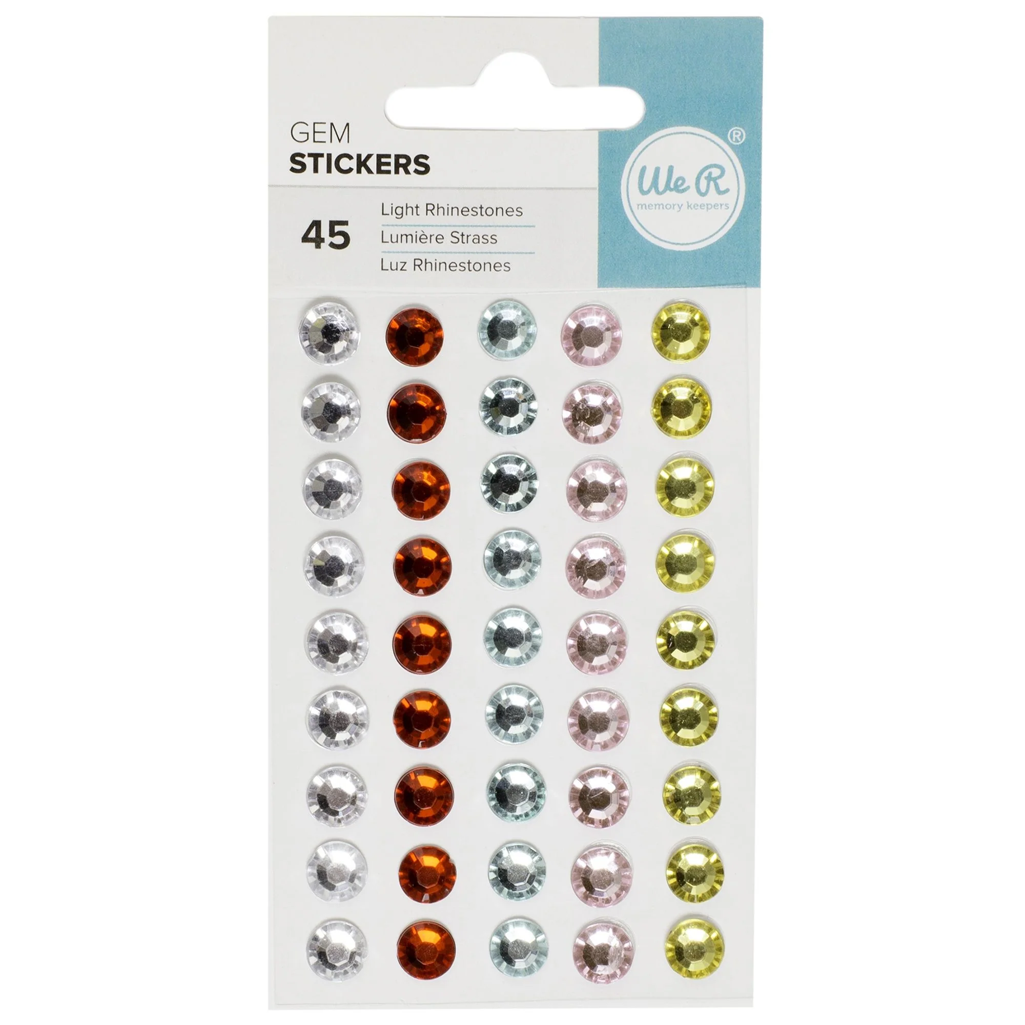 We R Memory Keepers Gem Stickers Light Assortment - Nail Gallerys