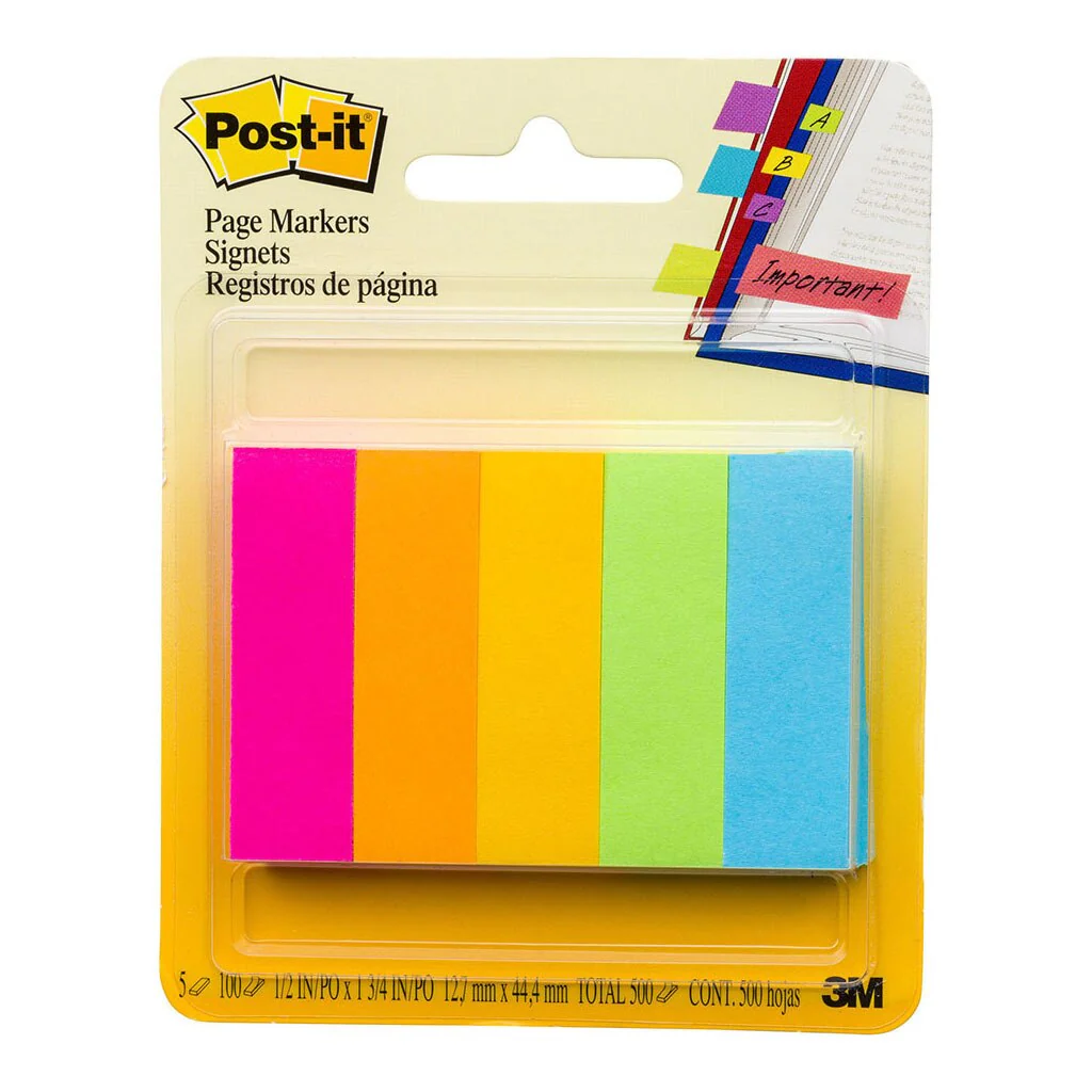 Post-it Page Markers 670-5an Capetown Collection Size 13mm X 50mm Pack 5 - Nail Gallerys