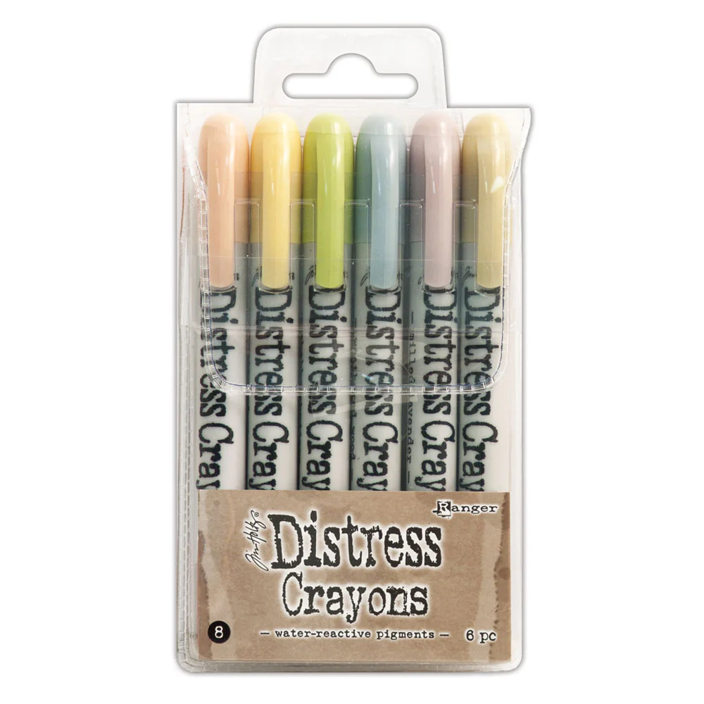 Ranger Distress Crayons Set #8 Pack of 6 - Nail Gallerys