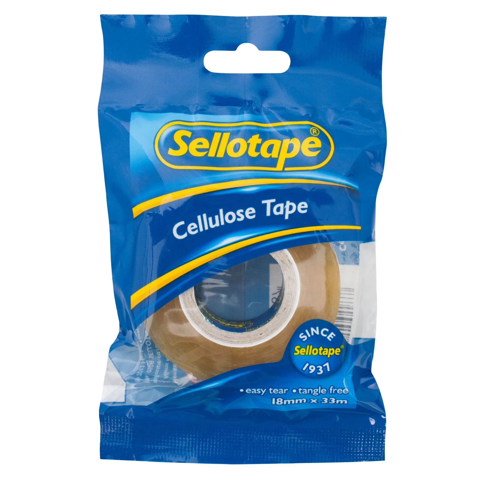 Sellotape 1100 Cellulose Clear Tape Easy Tear Tangle Free - Nail Gallerys