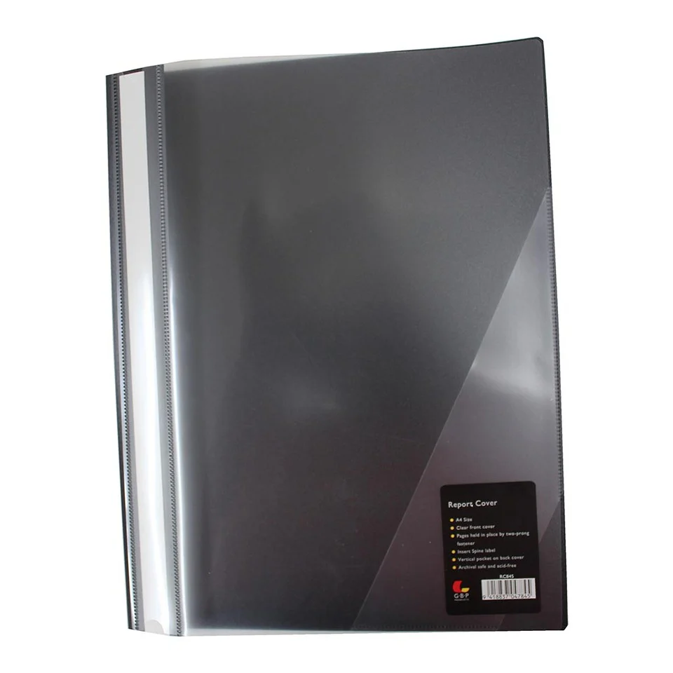 OSC Report Cover Inside Clip A4 Black - Nail Gallerys