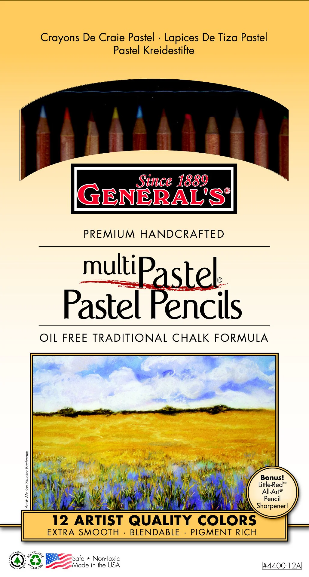 General's Pastel Chalk Pencils Assorted Colours - Pack Of 12 - Nail Gallerys