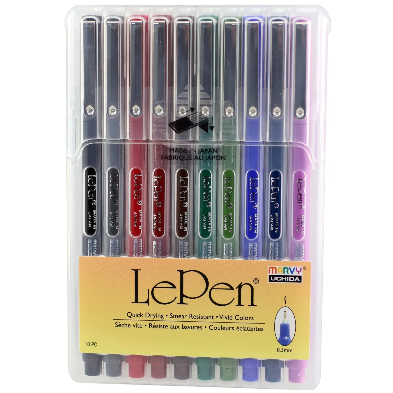 Marvy Le Pen Dark Pens Set Of 10 - Nail Gallerys