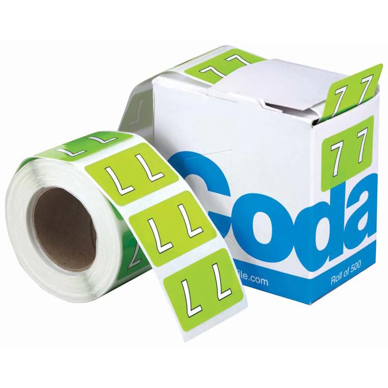Codafile Label Numeric 7 25mm Roll 500 - Nail Gallerys