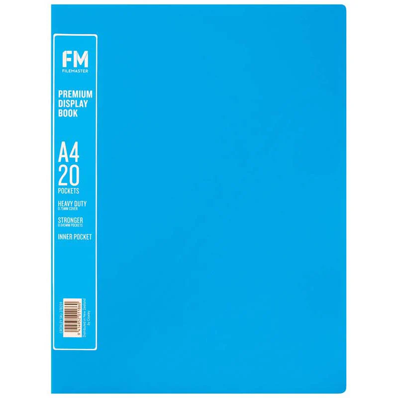 FM A4 Premium Display Book 20 Pocket - Nail Gallerys