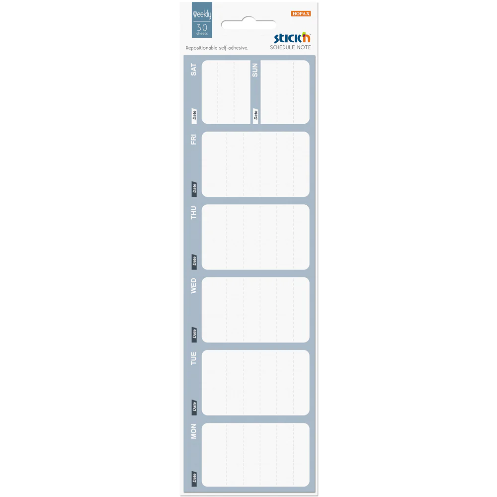 Stick'n Schedule Notes Daily 30 Sheets 252x64mm - Nail Gallerys