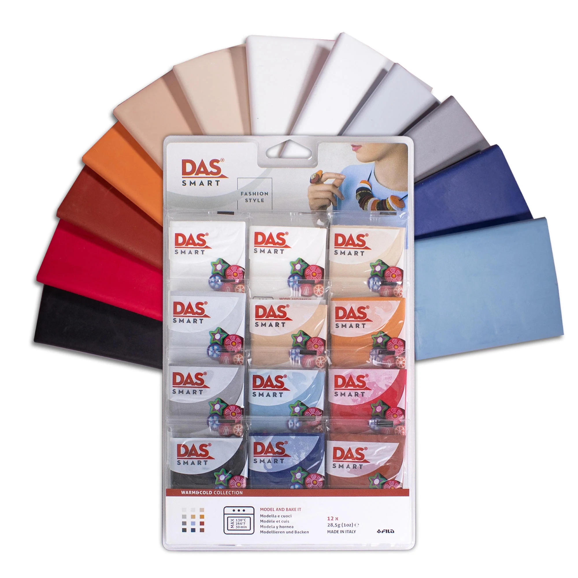 DAS Smart Polymer Clay Warm & Cool Set of 12 - Nail Gallerys