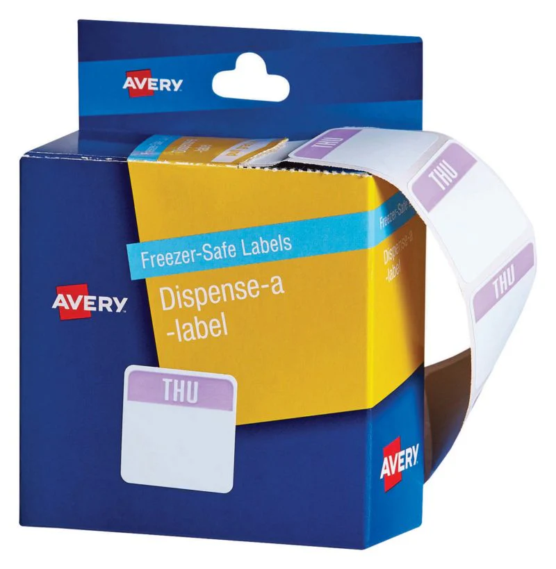 Avery Freezer Safe Label Dispenser Thursday 24x24 100 Pack - Nail Gallerys