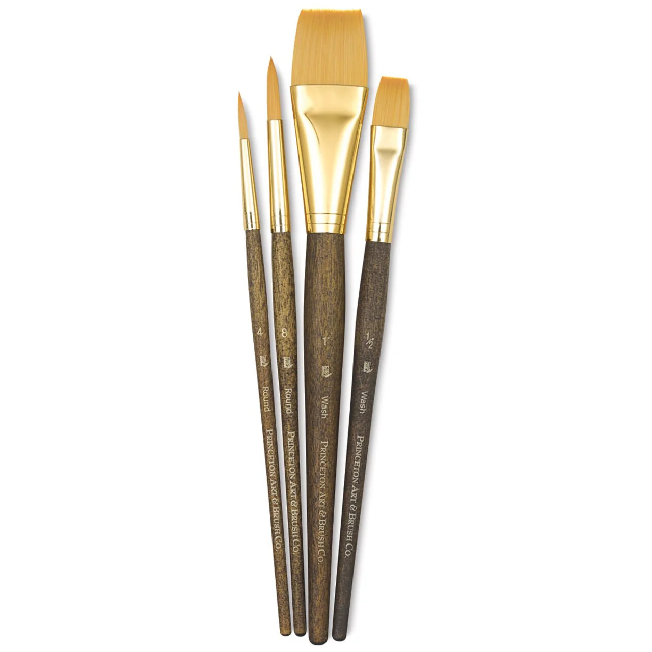 Princeton Real Value Synthetic Golden Taklon 9146 Brushes Set Of 4 - Nail Gallerys