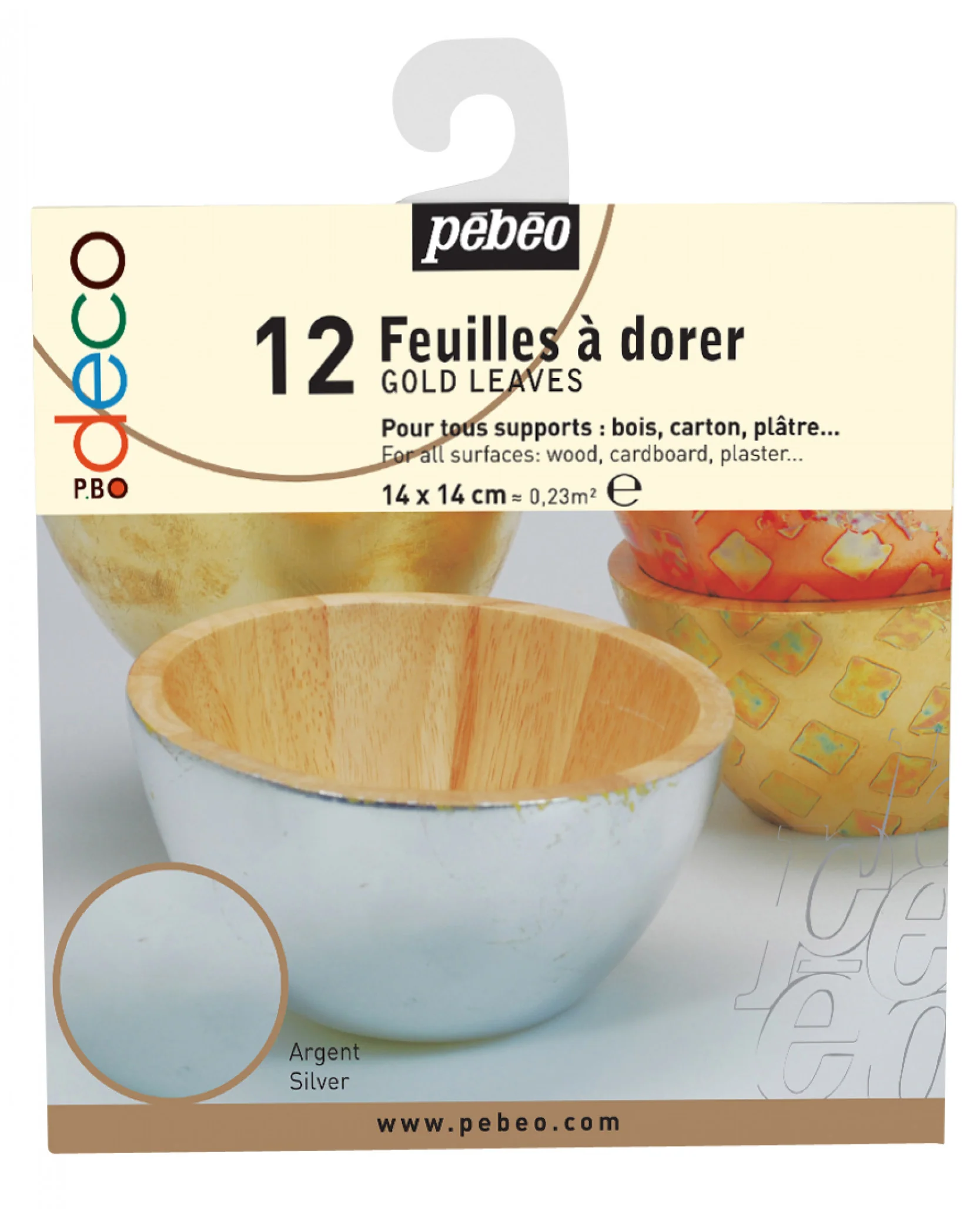 Pebeo Deco Leaves Silver Book Of 12 Sheets - Nail Gallerys